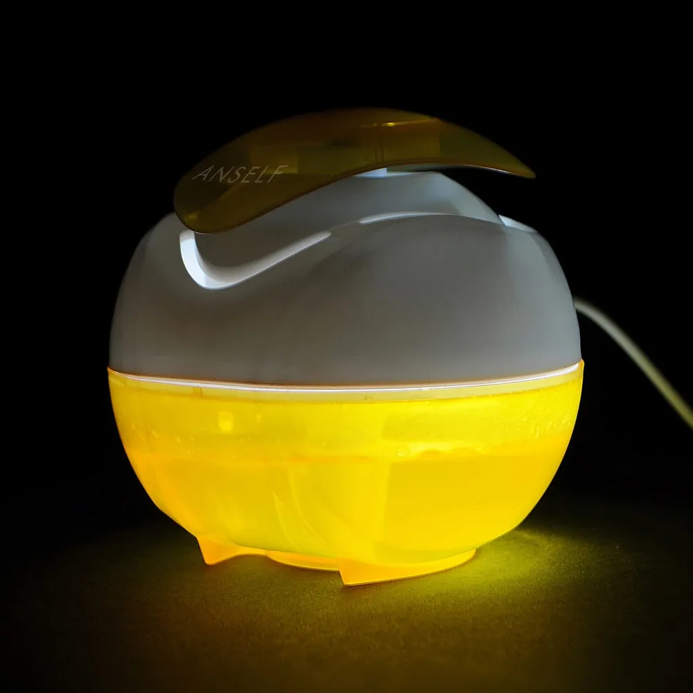 1W USB Portable Air Purifier Ball & LED Night Light - For Home/Office/Car/Travel