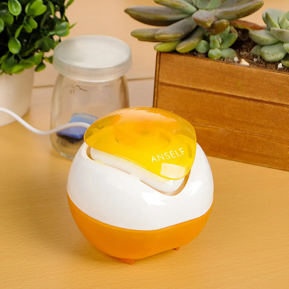 1W USB Portable Air Purifier Ball & LED Night Light - For Home/Office/Car/Travel