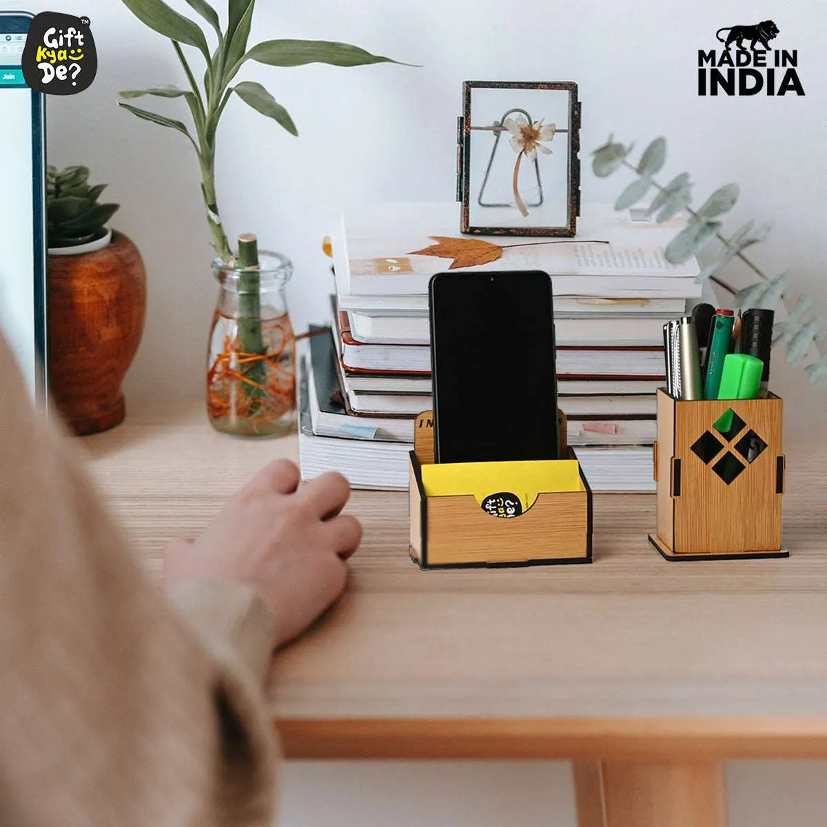 3 in 1 Mobile Stand, Pen Stand and Card Holder | Desk Accessories | Corporate Gifts