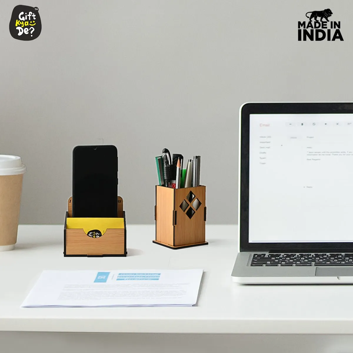 3 in 1 Mobile Stand, Pen Stand and Card Holder | Desk Accessories | Corporate Gifts