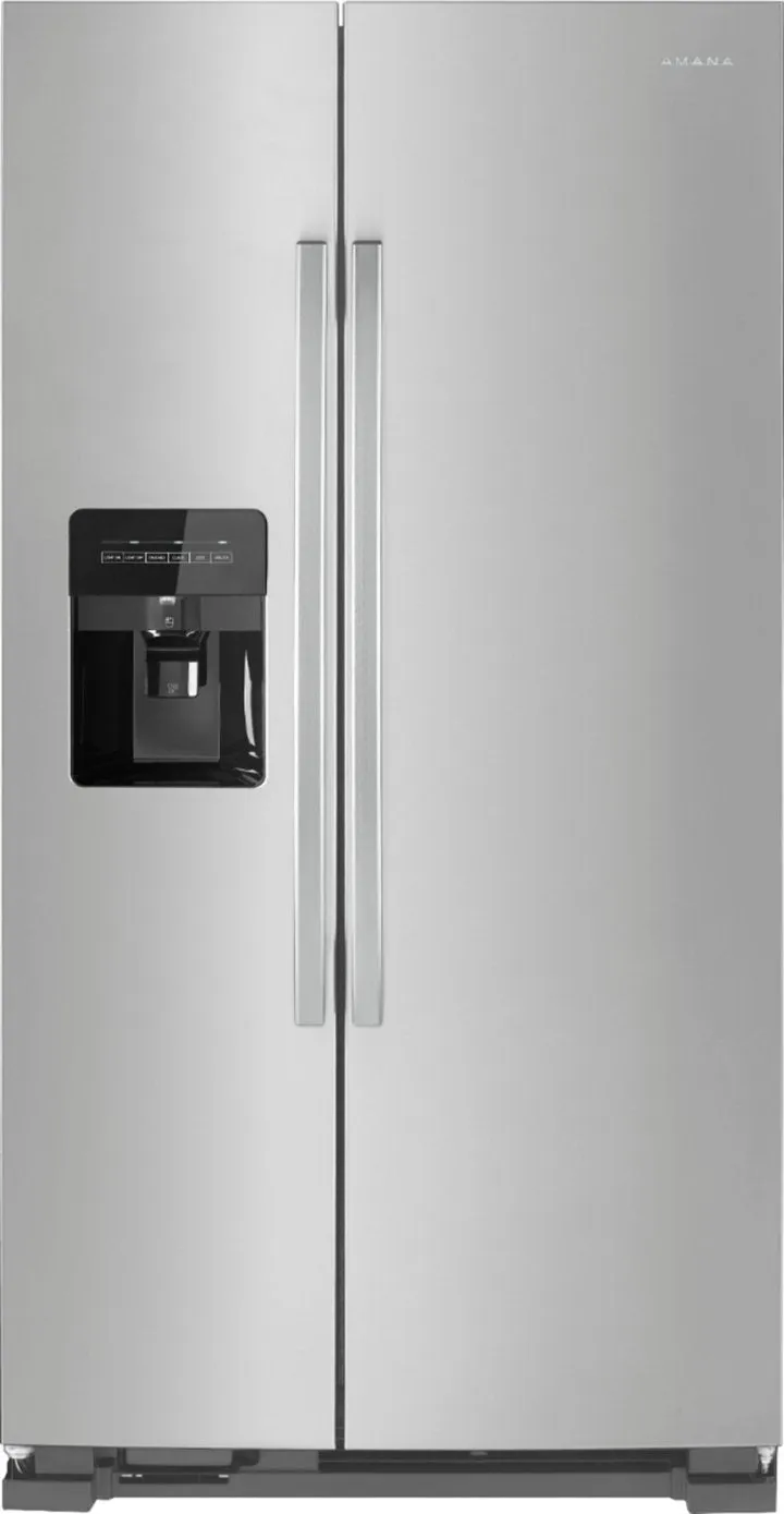 36-INCH SIDE-BY-SIDE REFRIGERATOR WITH DUAL PAD EXTERNAL ICE AND WATER DISPENSER