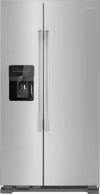 36-INCH SIDE-BY-SIDE REFRIGERATOR WITH DUAL PAD EXTERNAL ICE AND WATER DISPENSER