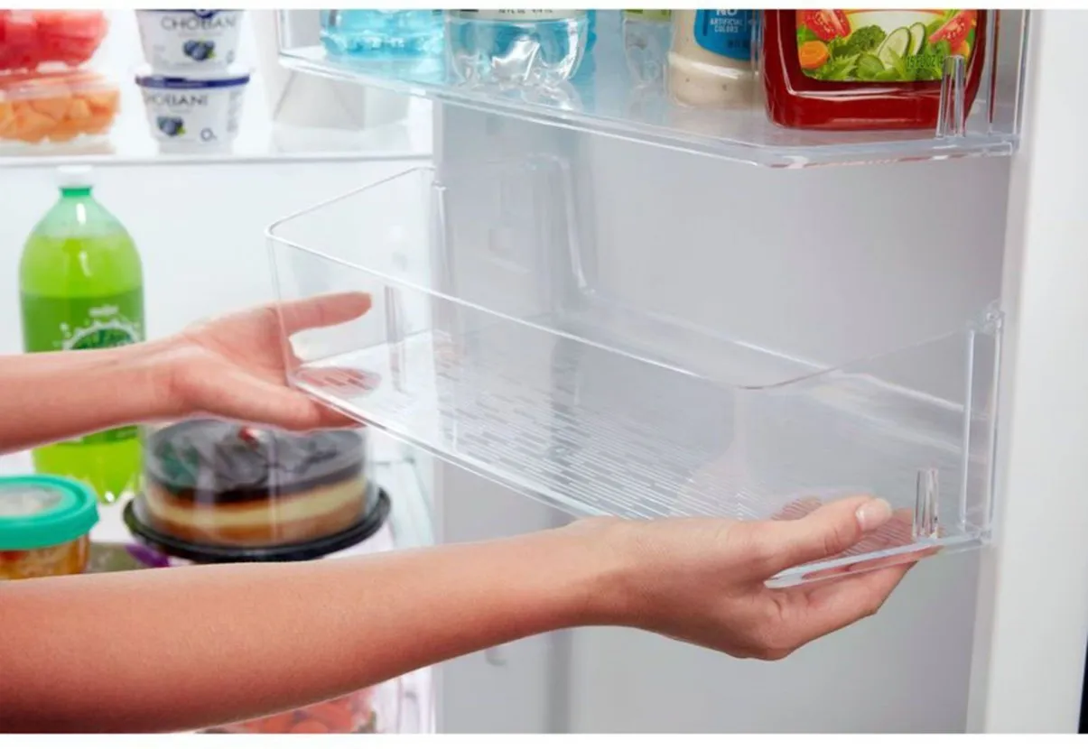 36-INCH SIDE-BY-SIDE REFRIGERATOR WITH DUAL PAD EXTERNAL ICE AND WATER DISPENSER