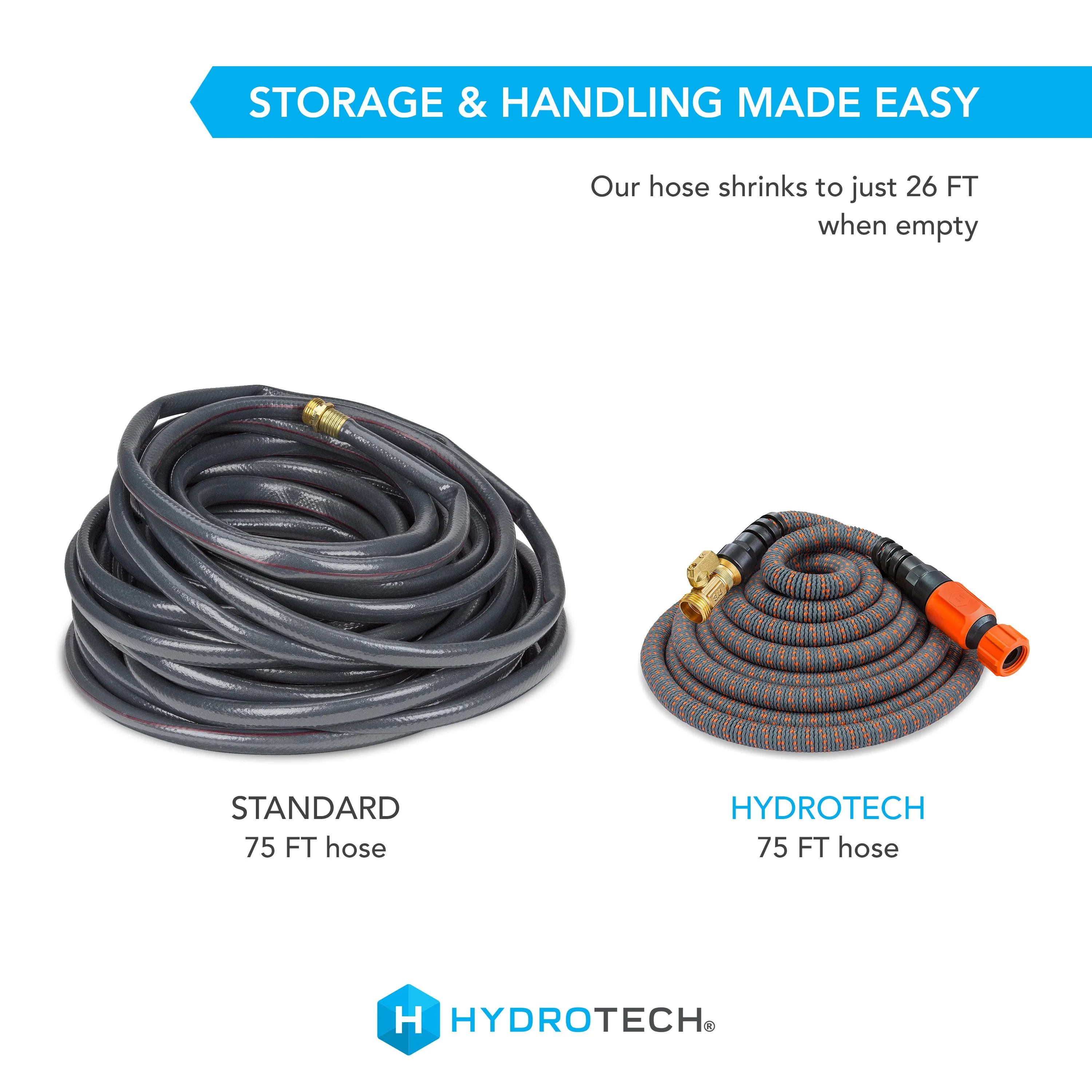 5/8" x 75' Expandable Burst Proof Hose - Orange