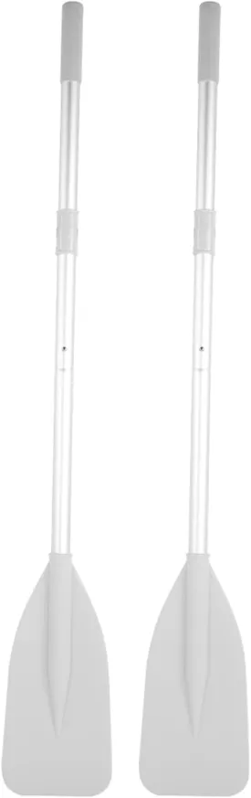Aluminium Alloy Boat Oars, Boat Paddles Jon Boat Oars with Locks, Grey Boat Paddles, High Toughness Light Weight with 2Pcs Rod Set