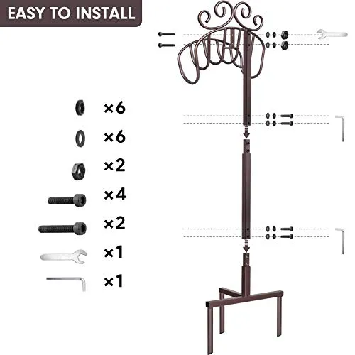 Amagabeli Garden Hose Holder Holds 125ft Hose Rustproof Hose Hanger Stand Free Standing BG409