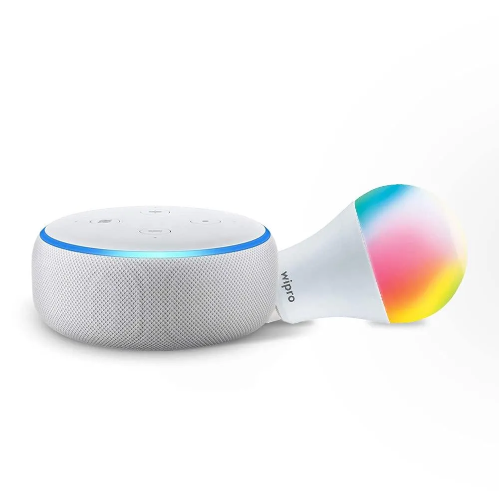Amazon Echo Dot (3rd Gen) - #1 smart speaker brand in India with Alexa (Black) Get 1 AVITA BULB FREE (WORTH rs-1299) Exclusive for Deals plant customers.