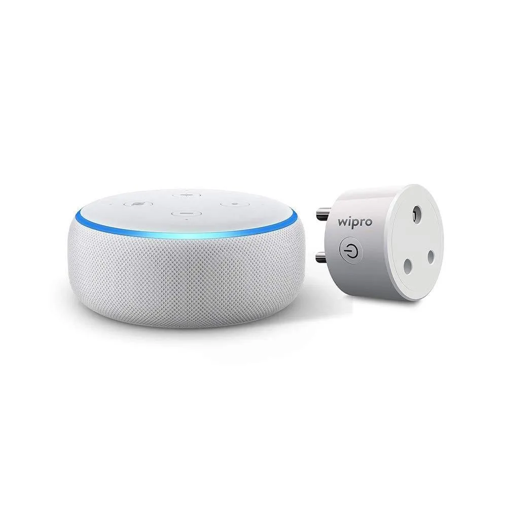 Amazon Echo Dot (3rd Gen) - #1 smart speaker brand in India with Alexa (Black) Get 1 AVITA BULB FREE (WORTH rs-1299) Exclusive for Deals plant customers.