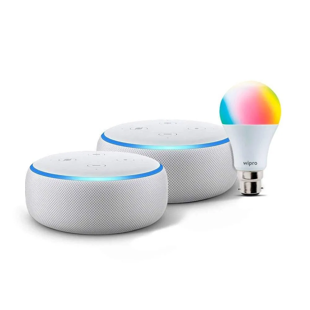 Amazon Echo Dot (3rd Gen) - #1 smart speaker brand in India with Alexa (Black) Get 1 AVITA BULB FREE (WORTH rs-1299) Exclusive for Deals plant customers.