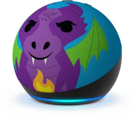 Amazon Echo Dot Kids 5th Gen Smart Speaker with Alexa - Dragon