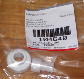 Ariston, Indesit, Asian Dishwasher White Upper Basket Wheel - Part # 104640