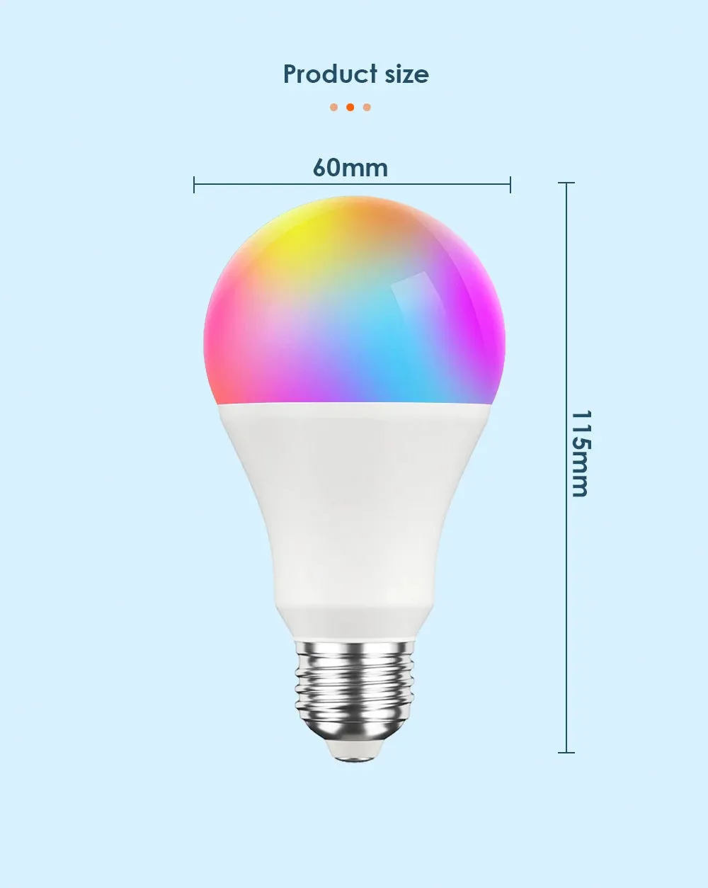 AUBESS E27 Wifi LED Smart Light Bulb for Google Home
