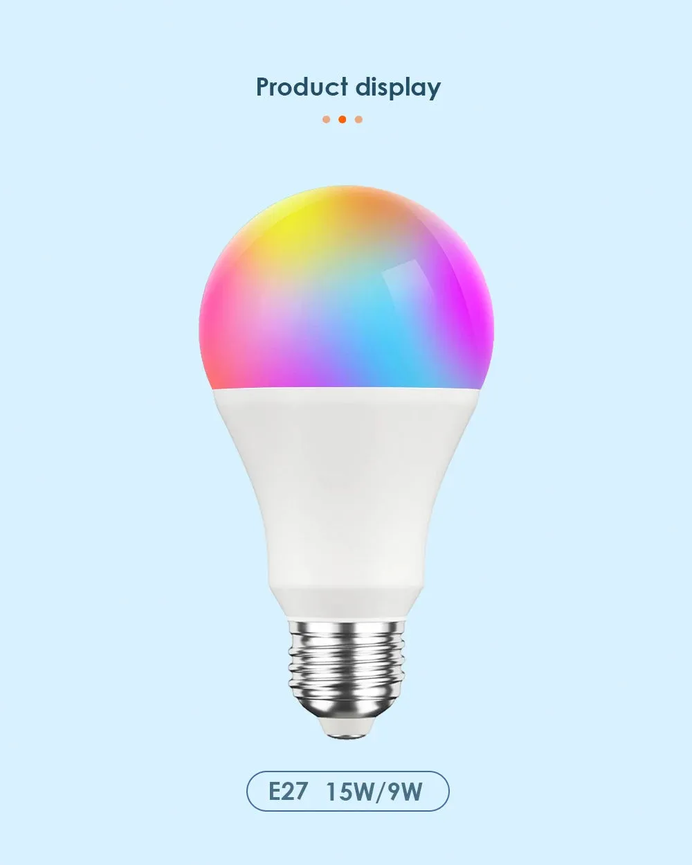 AUBESS E27 Wifi LED Smart Light Bulb for Google Home