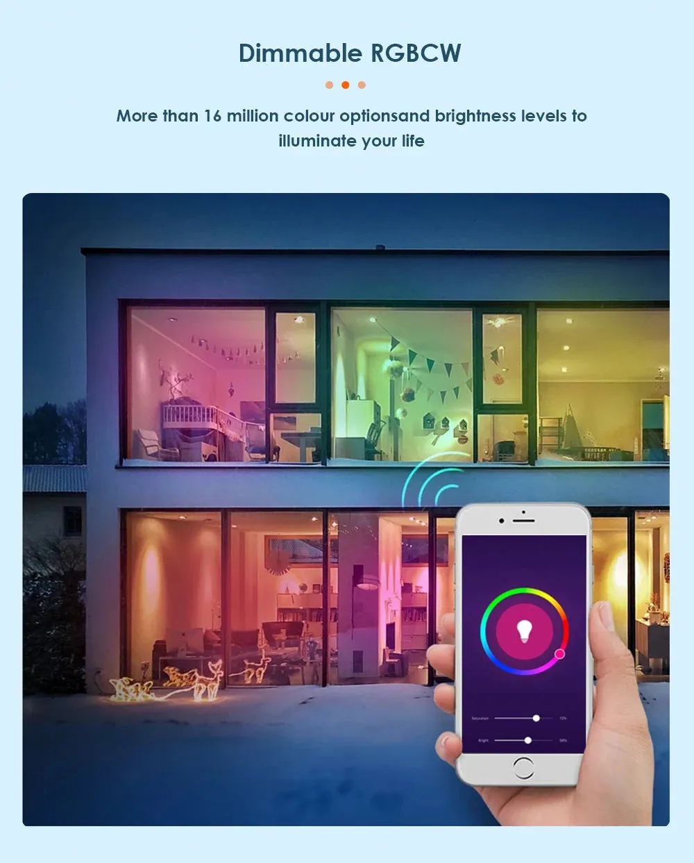 AUBESS E27 Wifi LED Smart Light Bulb for Google Home