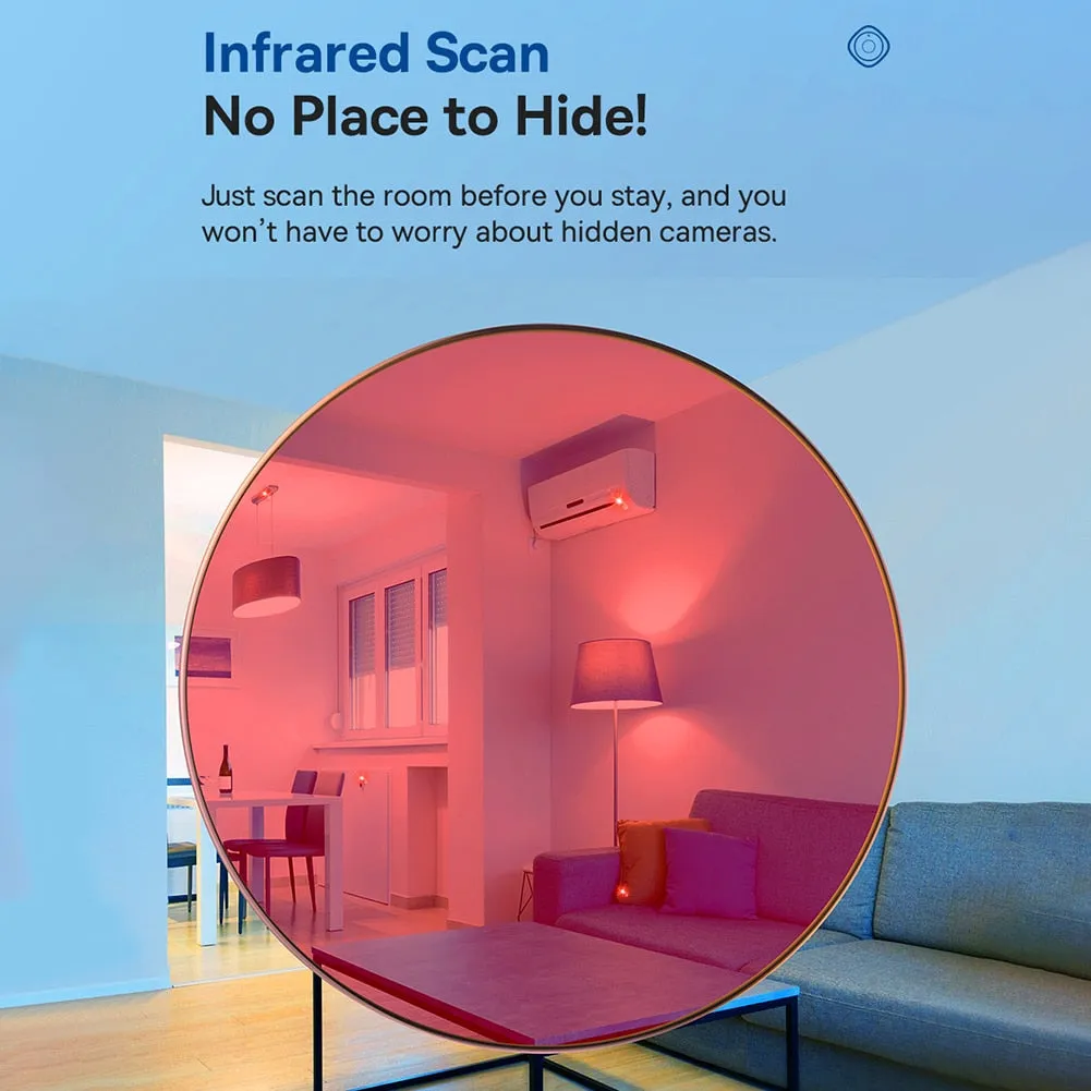 Baseus  Mini Cute Camera Detector for Hidden Camera Portable Pinhole Hidden Lens Detect Gadget Anti-Peeping Security Protection