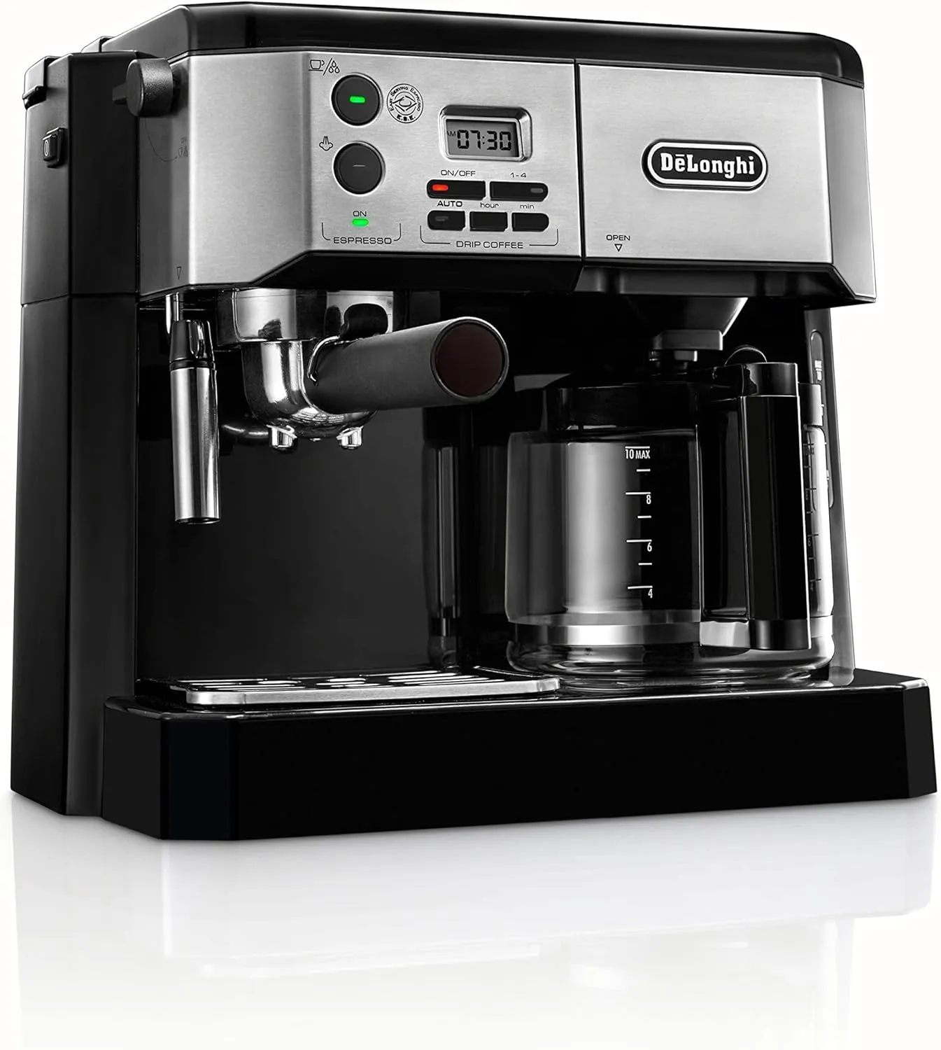 BCO430BM All-In-One Combination Maker & Espresso Machine   Advanced Milk Frother for Cappuccino, Latte & Macchiato   Glass Coffee Pot 10-Cup
