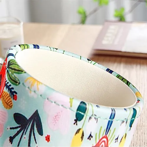 BIBELUN Pen Holder for Desk Cute, Desk Organizers and Workspace Accessories Storage, Pencil Holder Cup for Makeup Brush/Art Supplies/Stationery, Decorative Aesthetic Office Organization, PU Leather