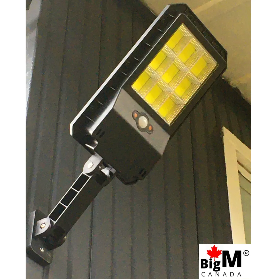 BigM 100W Bright LED Outdoor Solar Street Light With Motion Sensor