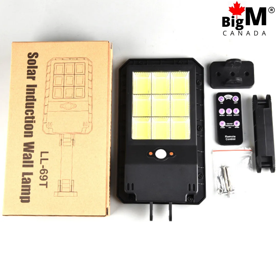 BigM 100W Bright LED Outdoor Solar Street Light With Motion Sensor