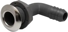 Boat Thru Hull Fitting | 1 1/8 Inch Elbow Nylon Stainless