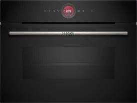 Bosch Serie 8 CMG7241B1B Built In Compact Electric Single Oven with Microwave Function - Black
