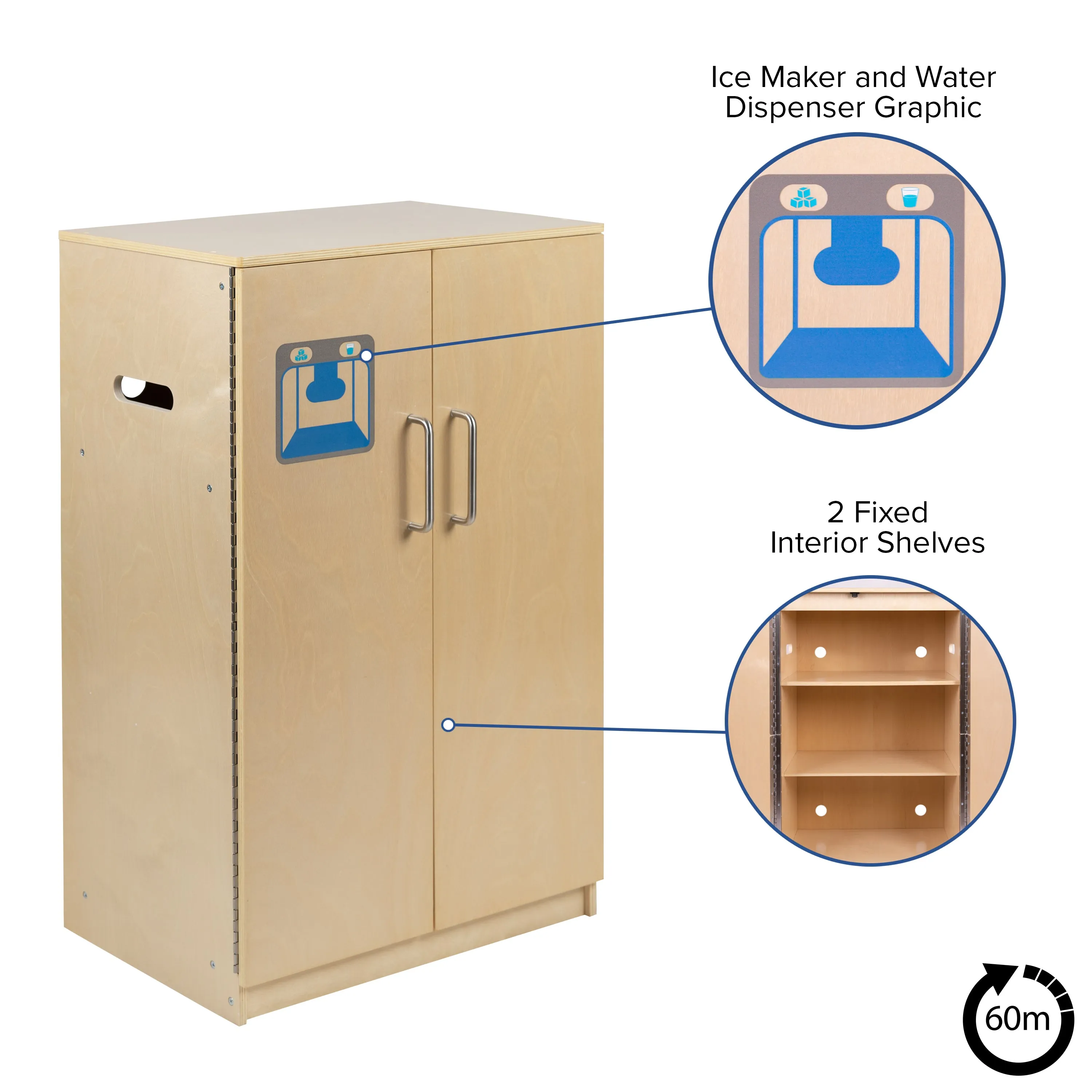 Childrens Wooden Refrigerator MK-DP003-GG