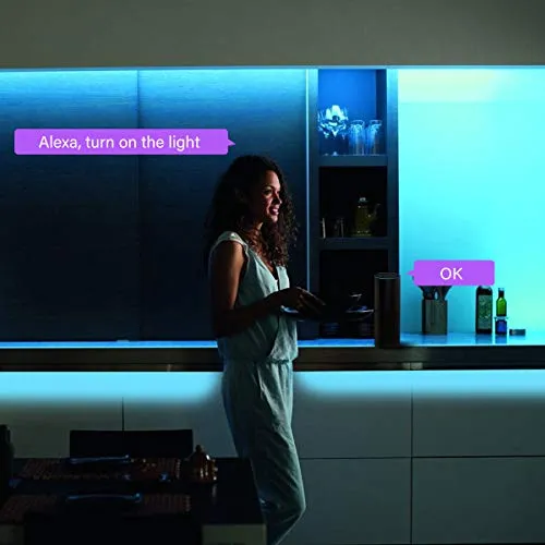DAYBETTER 5050 RGB Led Light Strips Kit Work with Alexa and Google Assistant, Smart WiFi Led Strip Lights 100ft, 2 Rolls of 50ft Led Lights for Bedroom Decoration