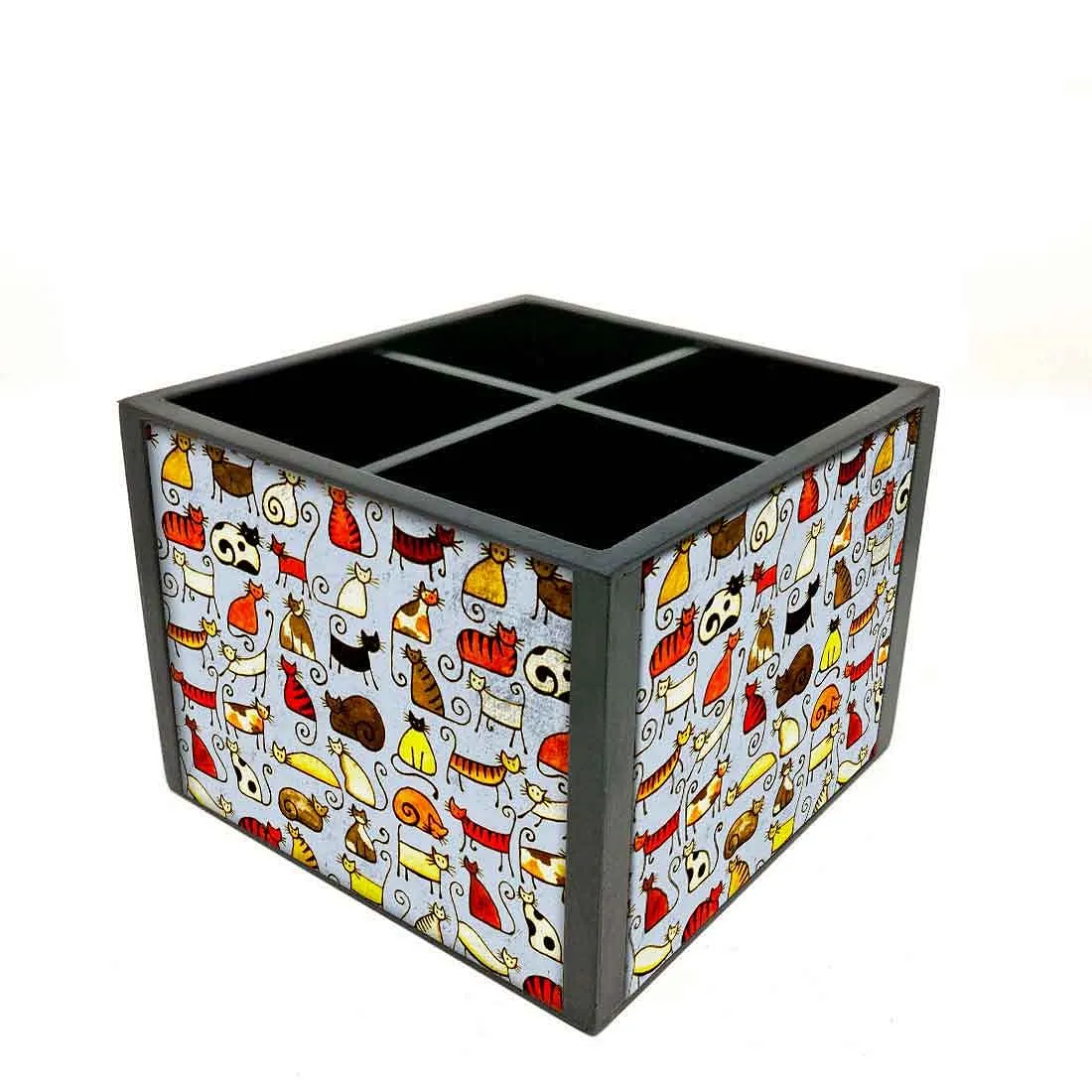 Desk Organizer For Stationery - Cat Doodles