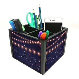 Desk Organizer For Stationery -  Lightning Blue