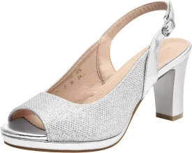 DREAM PAIRS Womens Sexy High Chunky Heels Peep Toe Platform Block Slingback Dress Pumps Shoes