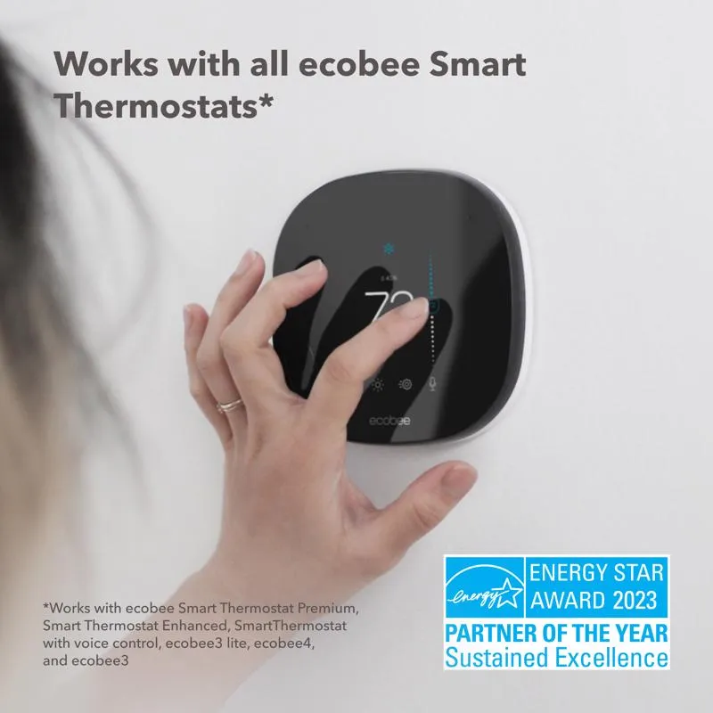 ecobee Built In WiFi Heating and Cooling Touch Screen Smart-Enabled Thermostat