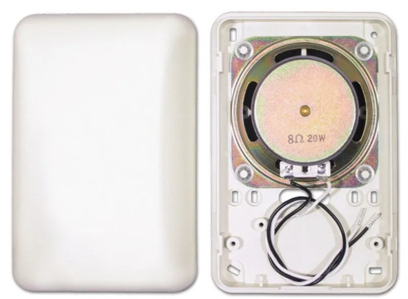 ELK-70  20 Watt, 8 Ohm Speaker Mounted in an Attractive Surface Mount Plastic Enclosure
