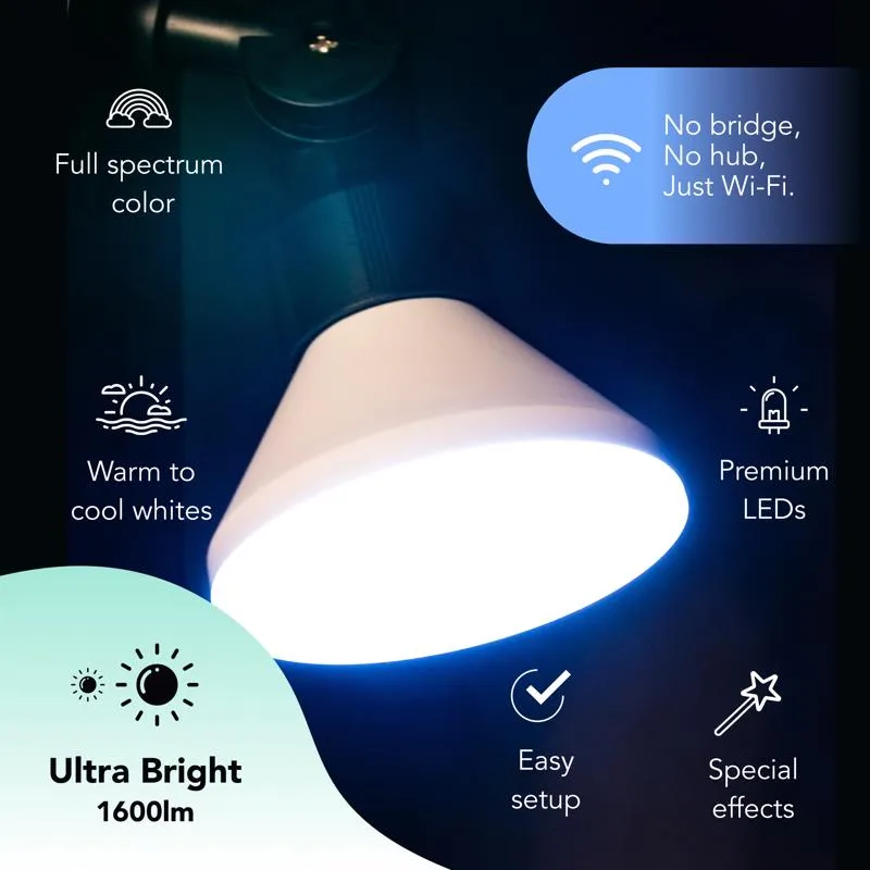 Feit LIFX PAR38 E26 (Medium) Smart-Enabled LED Bulb Color Changing 150 Watt Equivalence 1 pk