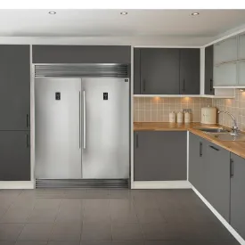 FORNO Combo Rizzutoo 60’’Right and Left Swing Refrigerator/Freezer Stainless Steel color 13.8 cu.ft with Grille Trim Kit - FFFFD1933-60S