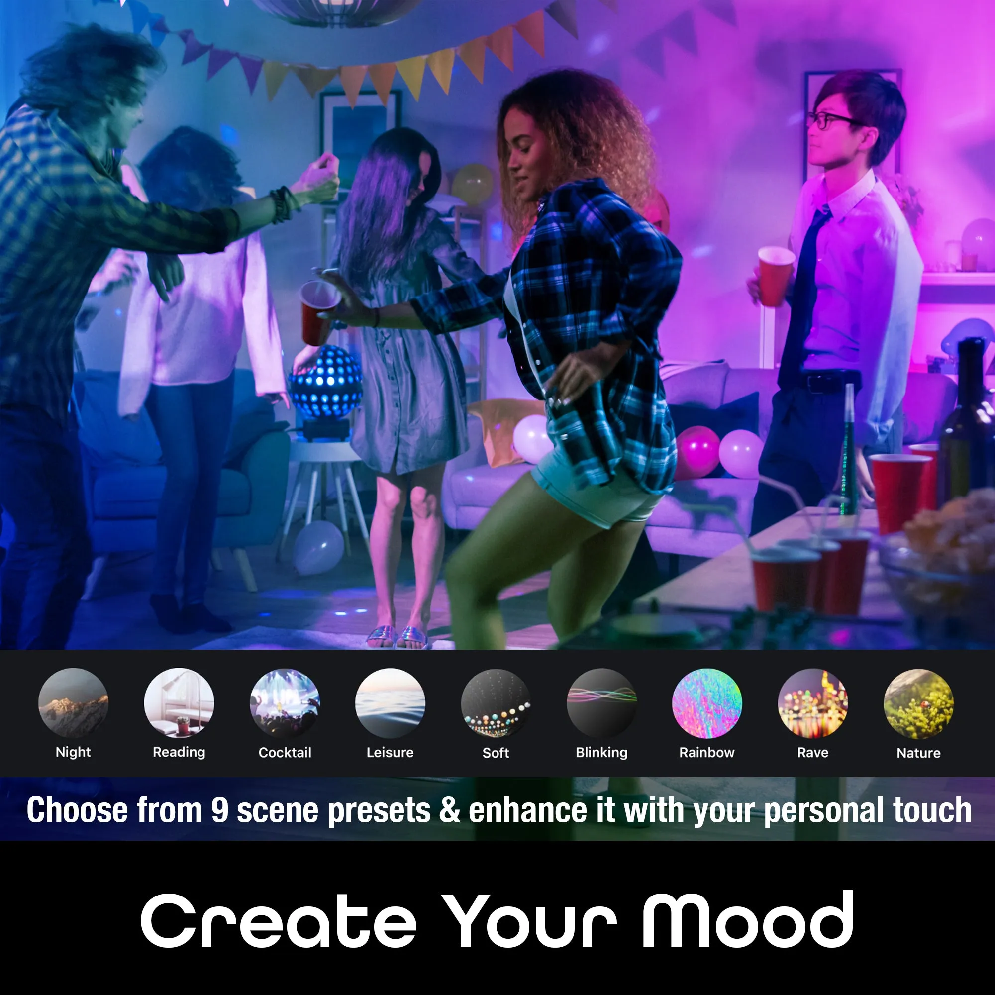 Geeni Prisma Plus BR30 Smart Bulb - Multicolor and Tunable White