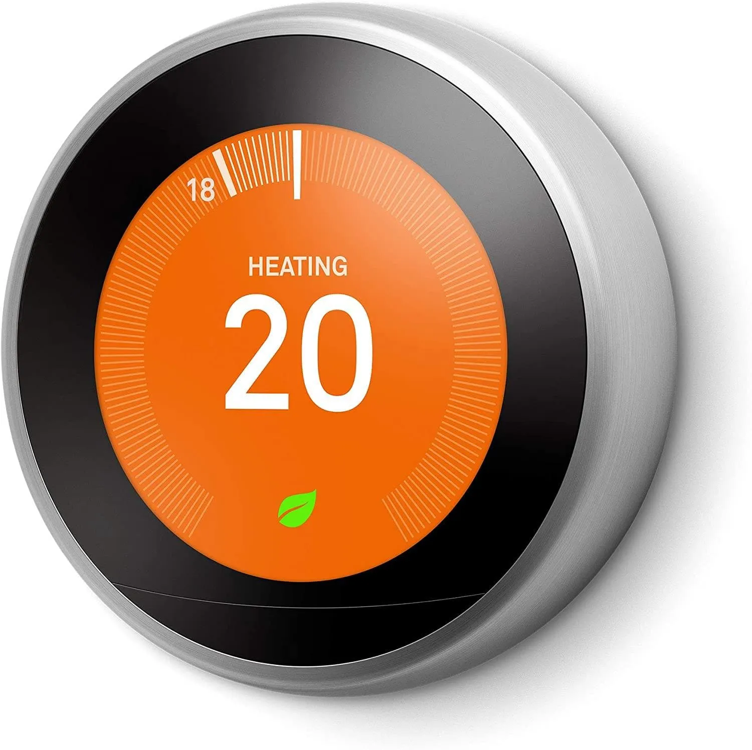 Google Nest Learning Thermostat 3rd Gen - Smart Energy-Saving, Stainless Steel