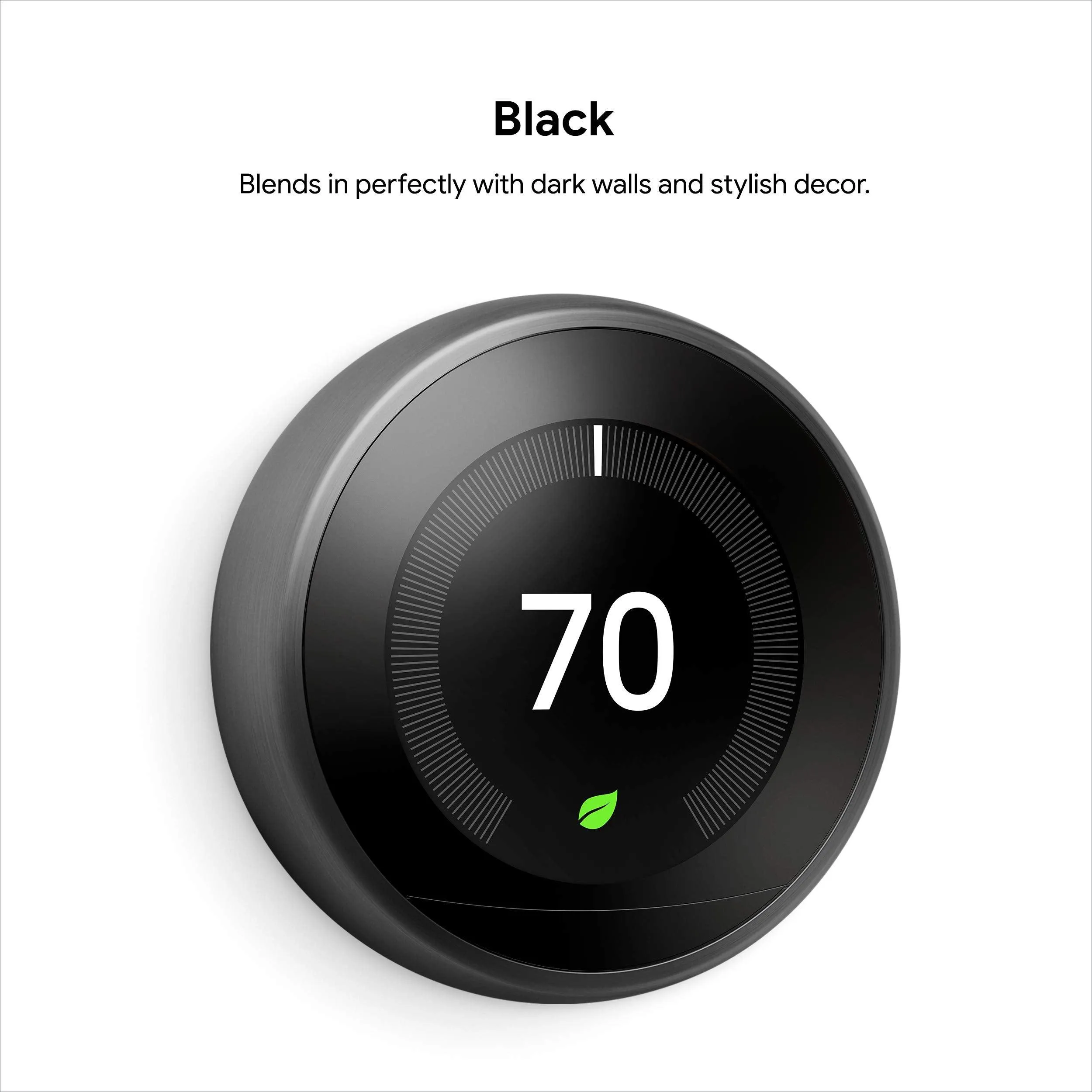 Google Nest Learning Thermostat - Black