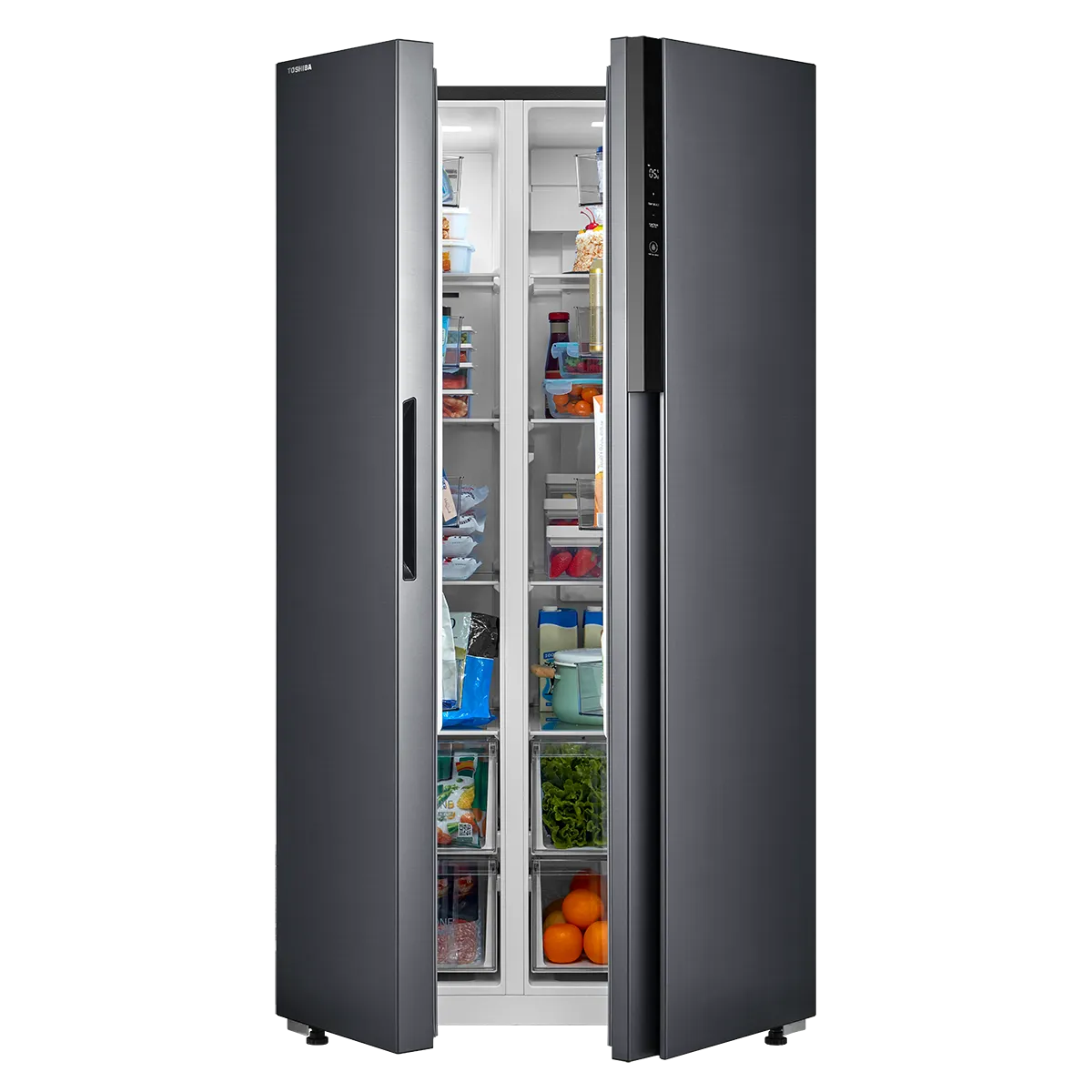 Great Value Toshiba Side by Side IOT No Frost Inverter Morandi 22 Cu.Ft.
