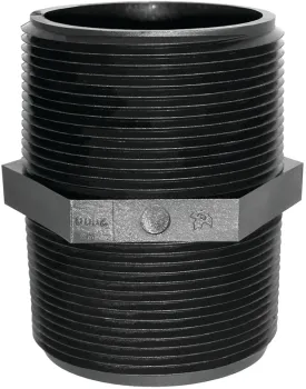 Green Leaf M 3800 P Pipe Nipple, 3/8 in, MNPT, Black :EA: QUANTITY: 5