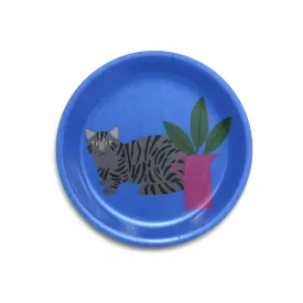 Grey Tabby Cat Birch Wood Mini Tray