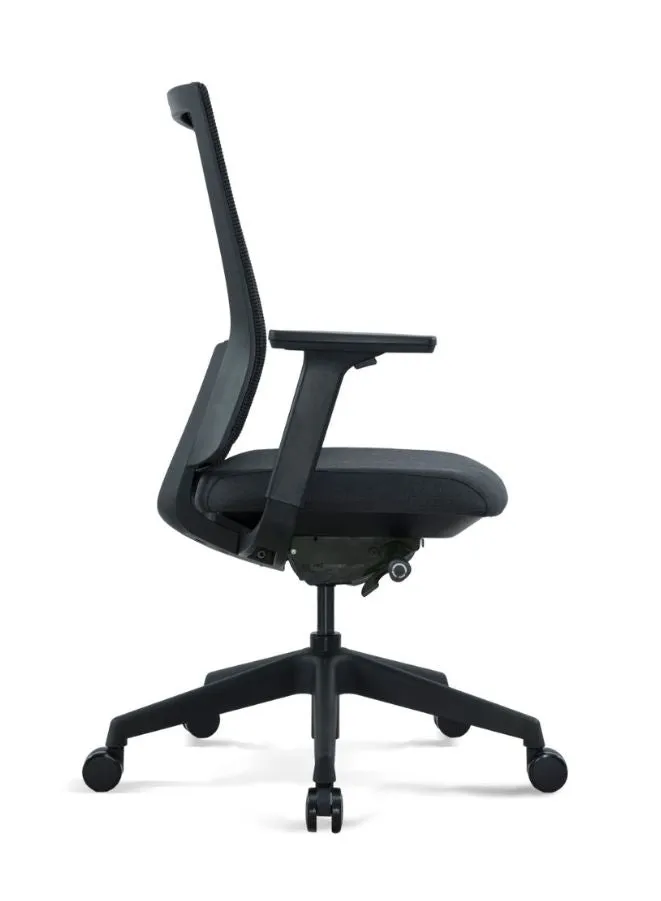 High Back Ergonomic Office Chair with Removable Headrest and 3D Armrests - Mesh & Fabric Seat