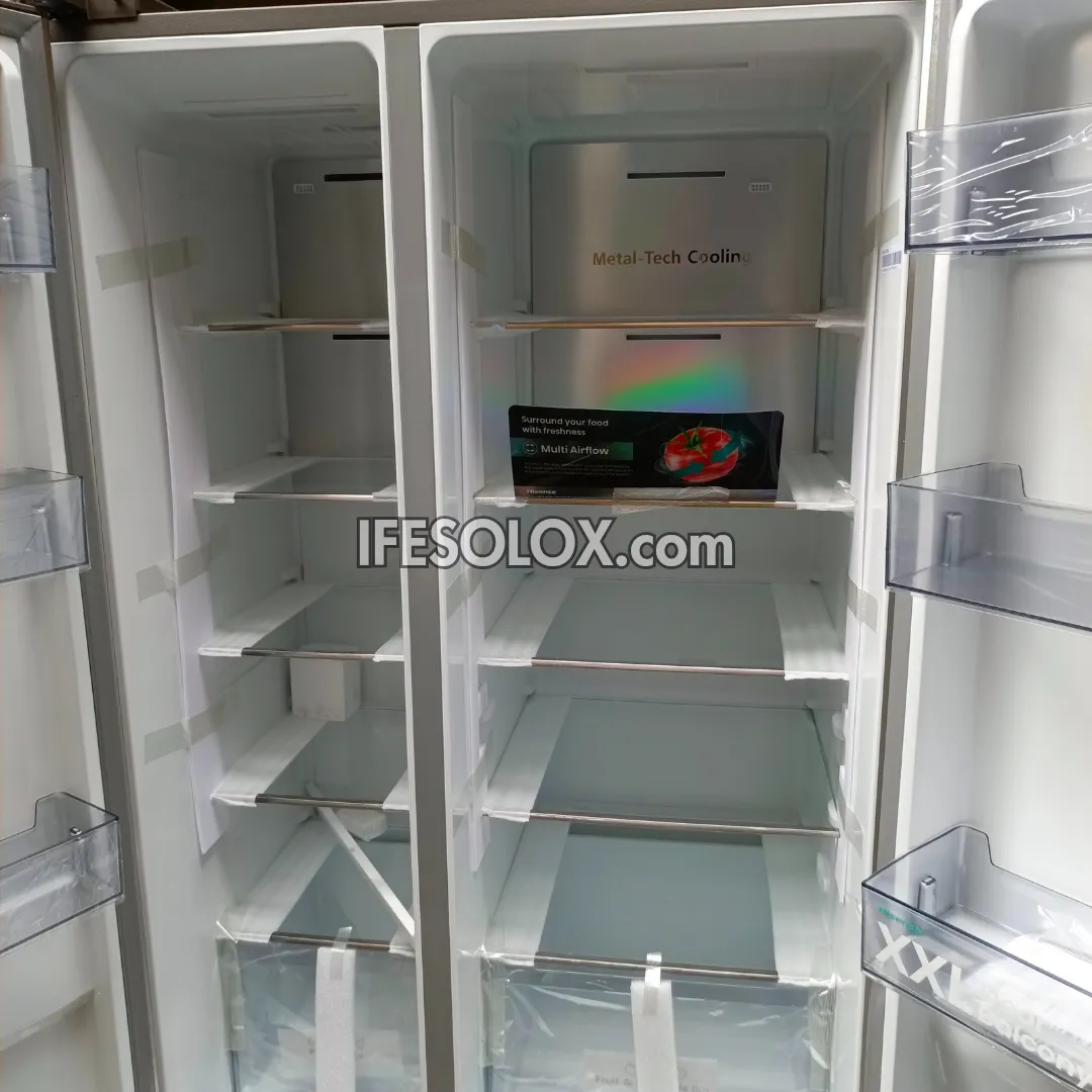 Hisense RC-87WS 634L Side by Side Refrigerator with Smart Inverter   1 Year Warranty - Brand New