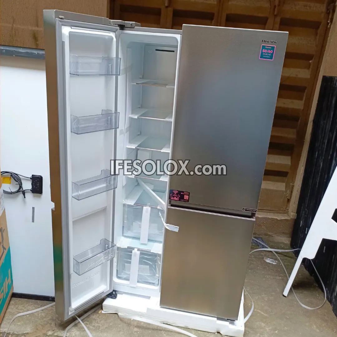 Hisense RC-87WS 634L Side by Side Refrigerator with Smart Inverter   1 Year Warranty - Brand New
