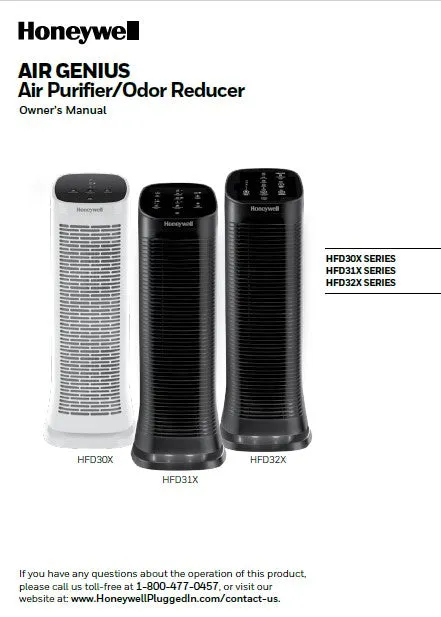Honeywell Air Purifier User Manual Model-HFD300