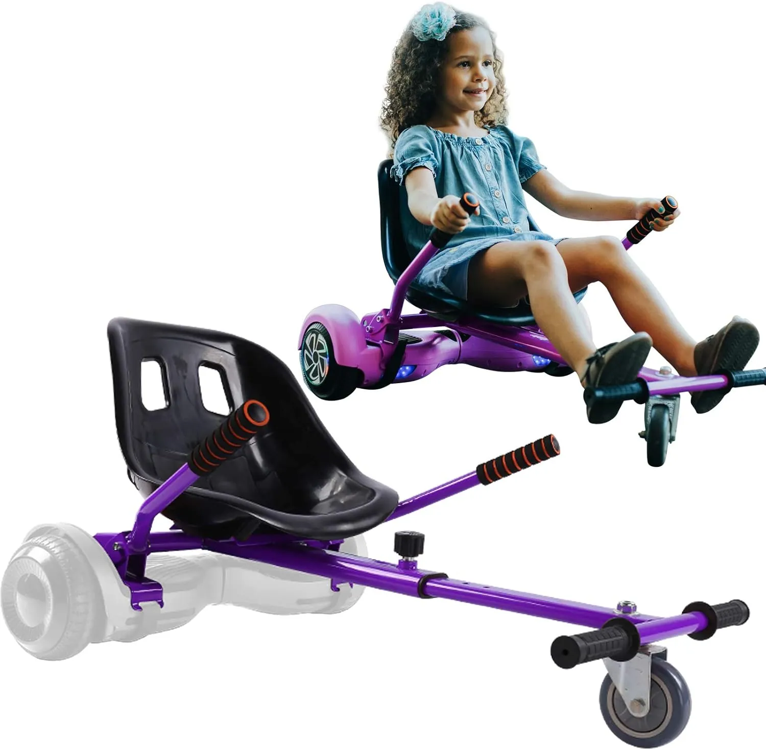 Hoverboard Seat Attachment for 6.5-10 Hover Board, Buggy Go Kart Conversion Kit, Accessory for Self Balancing Scooter, Hoverboards Go-Cart for Kids or Adults