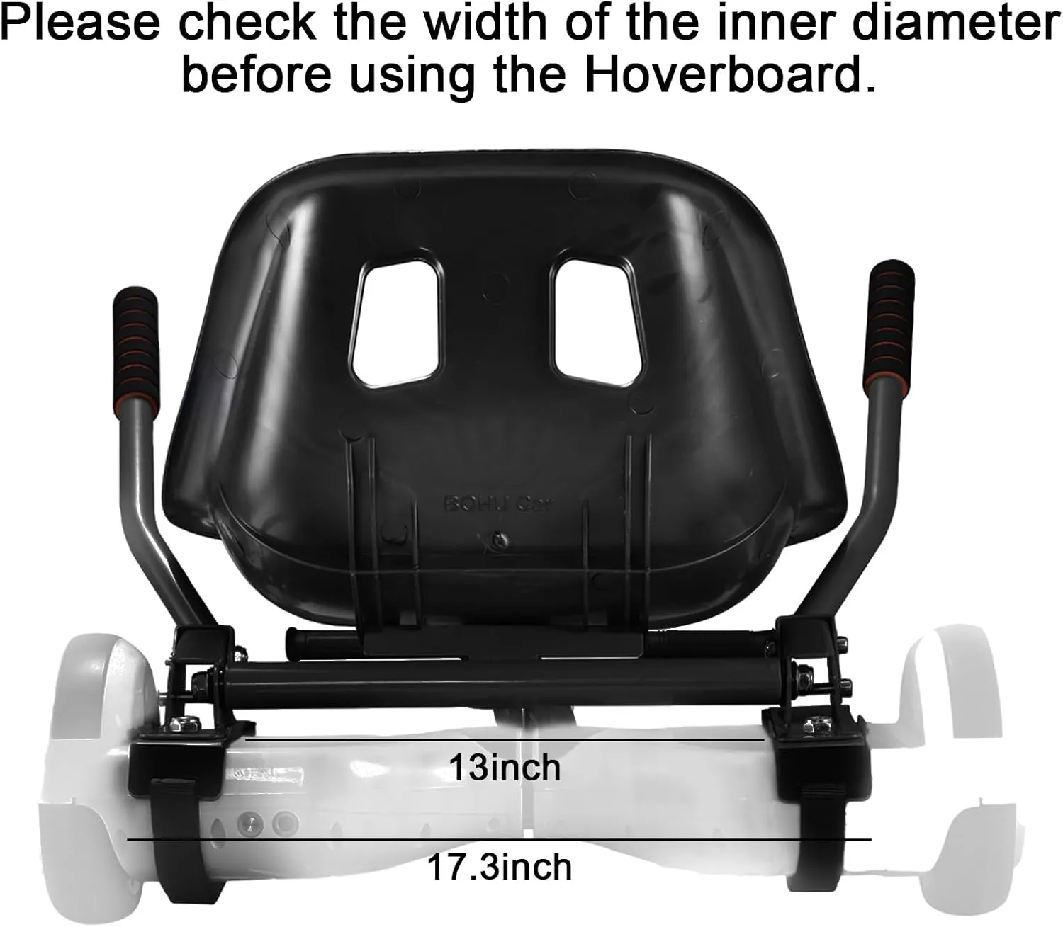 Hoverboard Seat Attachment for 6.5-10 Hover Board, Buggy Go Kart Conversion Kit, Accessory for Self Balancing Scooter, Hoverboards Go-Cart for Kids or Adults