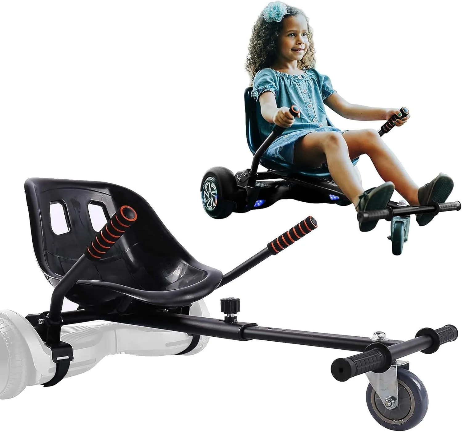 Hoverboard Seat Attachment for 6.5-10 Hover Board, Buggy Go Kart Conversion Kit, Accessory for Self Balancing Scooter, Hoverboards Go-Cart for Kids or Adults