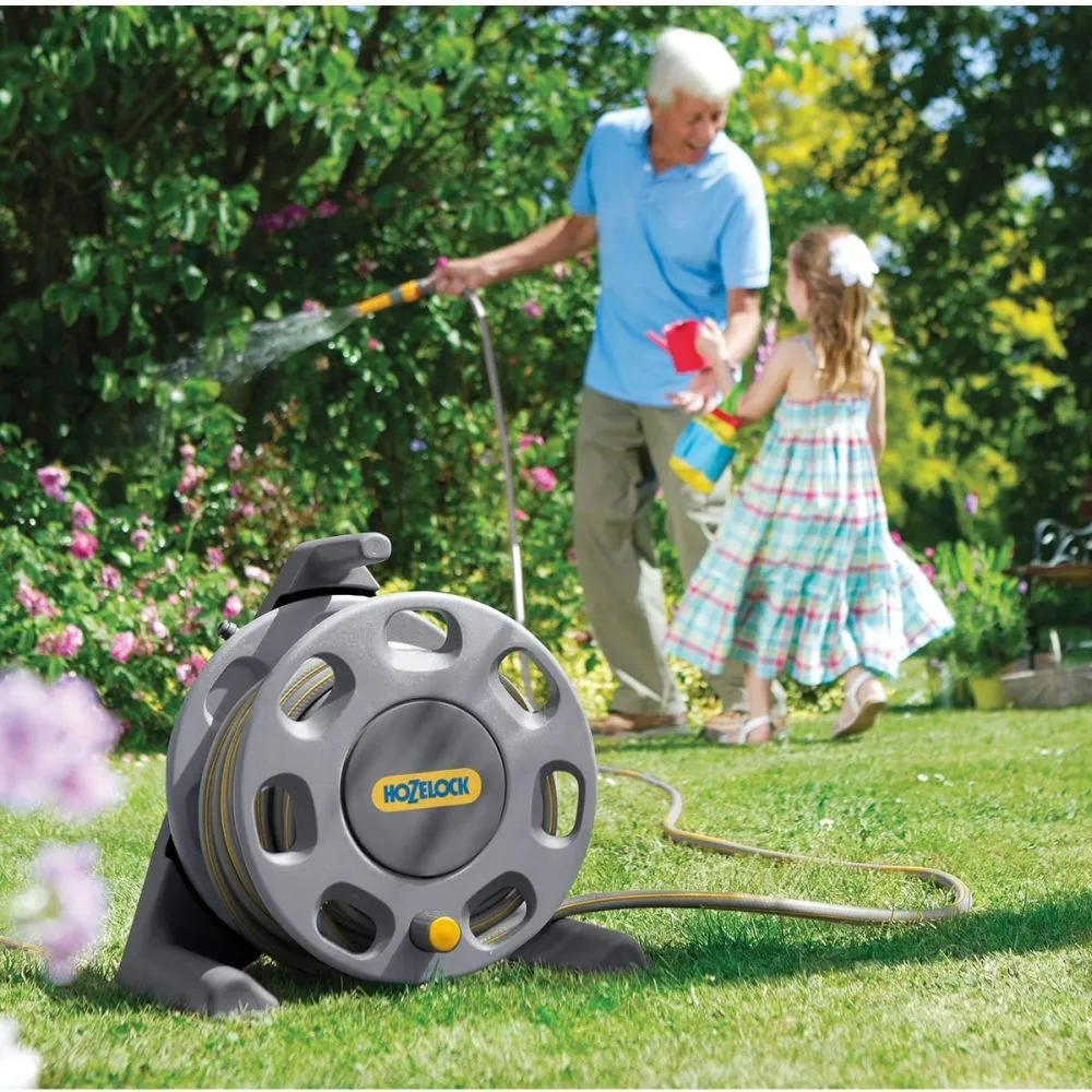 Hozelock Free Standing Empty Hose Reel (30m Capacity)