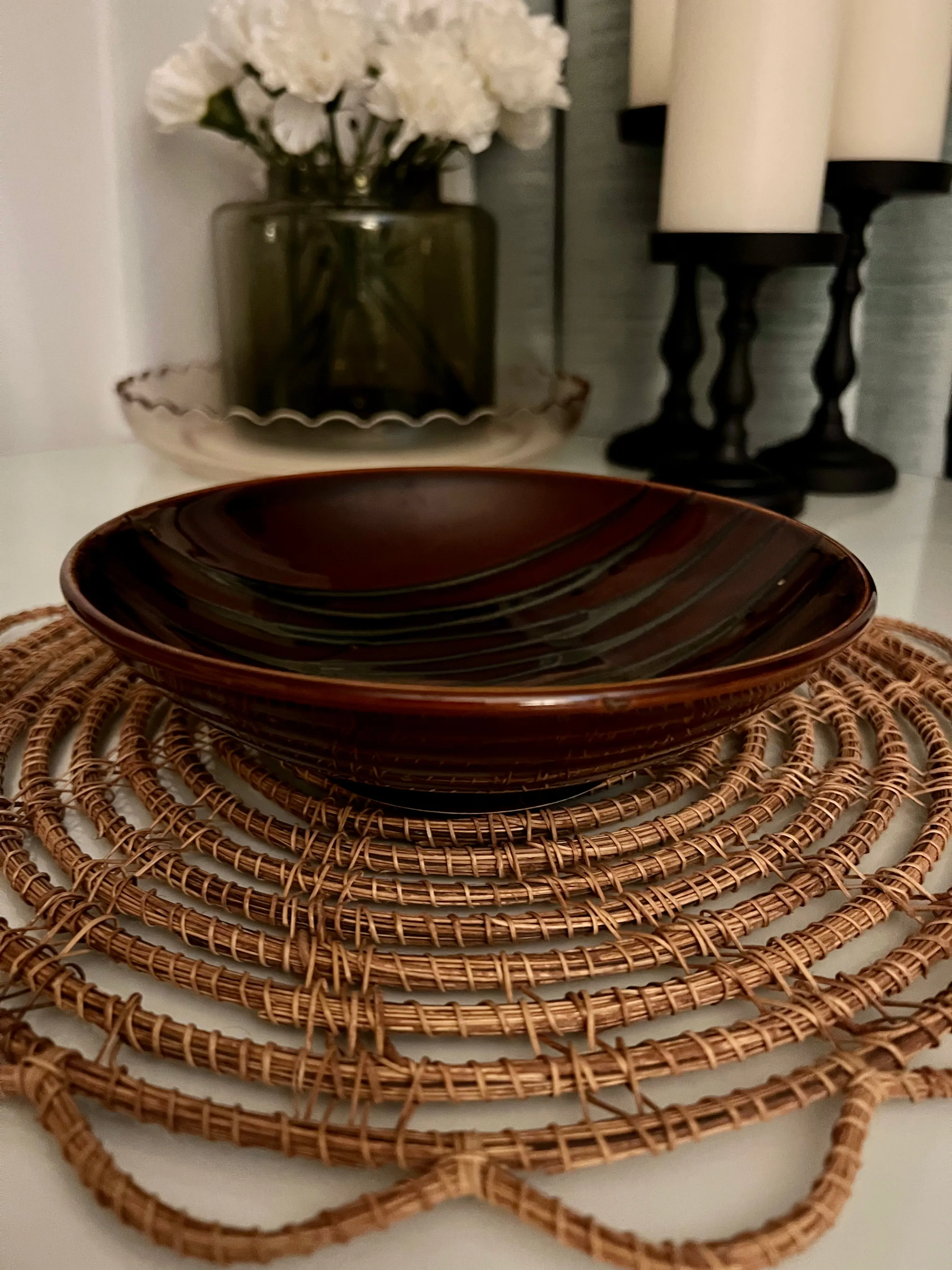 Joseph Abboud Stoneware Mahogany 4048 Bowl 2005 (Discontinued)