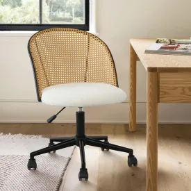 Jules Rattan Swival Adjustable Office Chair (1-Piece)